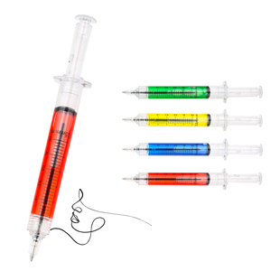 Selling Creative Novelty Lifelike Syringe Cute Injection <b>Ballpoint</b> <b>Pens</b> With Plastic Custom Logo Printed Writing Gift - Product Image 1