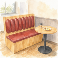 Meubles de restaurant modernes en gros pour usine : Canapé, table et chaises de salle à manger pour hôtel et café, ensemble de table en U