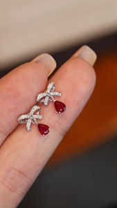 Boucles d'oreilles clous en or massif 18 carats Xinfly avec nœuds en diamant naturel, petites boucles d'oreilles nœuds en diamant, cadeau, en stock, bijoux fins - Product Image 5
