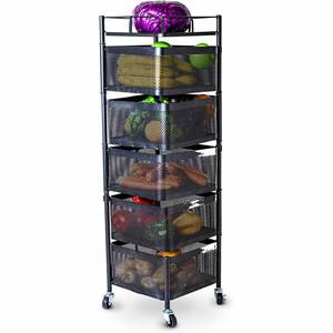 Multilayer Bathroom Rotating <b>Storage</b> <b>Rack</b> <b>Kitchen</b> 2/3/4/5 Tier Floor Round Vegetable Fruit <b>Storage</b> Shelf <b>Rack</b> - Product Image 4