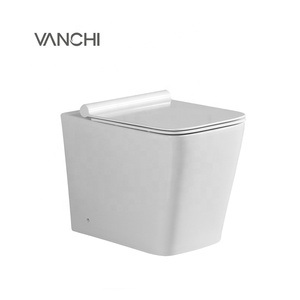 Sanitaire <span class=keywords><strong>wc</strong></span> au sol ensemble de toilette salle de bain céramique dos au mur toilette carrée - Product Image 3