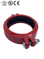 Raccord rainuré en fonte ductile pour lutte contre l'incendie ASTM A536 300 PSI UL FM, coude, té, réducteur pour système de protection anti-incendie par sprinklers