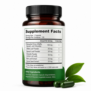 Organic Chlorophyll Complex (Parsley Leaf Extract) Antioxidant Immunity Support Low-Fat Digestion Supplement Certified - Product Image 4