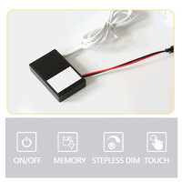 Commutateur de capteur tactile de lumière LED 12W 1A Commutateur de miroir inductif 220V pour miroirs de 1 à 5mm