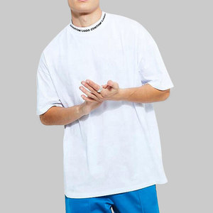 Camiseta de diseñador oversize al por mayor, de lujo, lisa, tallas grandes para hombre, fabricante de camisetas con hombros caídos y corte holgado para hombre - Product Image 3