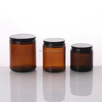 En stock : Pots à bougies en verre ambré de 500 ml avec couvercles métalliques argentés, noirs ou dorés, contenants cylindriques vides pour bougies