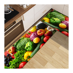 Ensemble <span class=keywords><strong>de</strong></span> 2 pièces <span class=keywords><strong>de</strong></span> <span class=keywords><strong>tapis</strong></span> sur pied et <span class=keywords><strong>de</strong></span> <span class=keywords><strong>tapis</strong></span> <span class=keywords><strong>de</strong></span> <span class=keywords><strong>cuisine</strong></span> antidérapants et absorbant l'eau simples et modernes pour le sol - Product Image 1