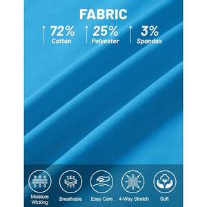 Cotrasen Hombre para Polos Rendimiento Humedad Absorbe Algodón Piqué 3 Botones Ajuste Clásico Transpirable Golf Top Casual Corto - Product Image 4