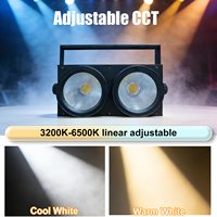 Projecteur matriciel LED COB 2x100W 3200-6500K Blanc Chaud DMX512 Stroboscope pour Scène, DJ, Discothèque, Mariage, Fête, Concert, Événement
