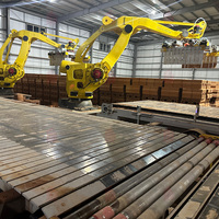 Station de travail robotisée entièrement automatique pour la palettisation des briques, bras d'empilage intégré, spécialement conçu pour les lignes de production de briques en argile frittée