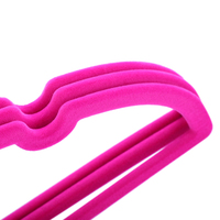 Velvet Hanger Hersteller Pink Lovely Bow Shape Cute Velvet Kids Hanger für Kleidung