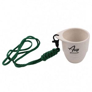 แก้วกาแฟรีไซเคิลขนาด 3 ออนซ์ ดีไซน์ทันสมัย พร้อมสายคล้องทำจากวัสดุ EVA ความจุ 100 มล. รับสกรีนโลโก้ - แก้วน้ำสำหรับโปรโมชั่น - Product Image 2