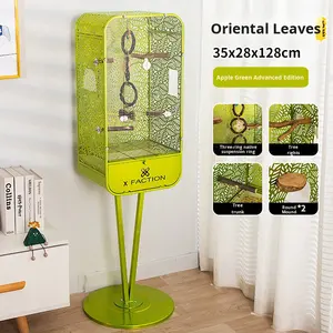 Kandang Burung Ekologis Berlapis Logam Kering, Kandang Burung Beo Indoor Vertikal Besar Transparan Mewah Model Villa, Khusus <span class=keywords><strong>Cockatiel</strong></span> Berkualitas Tinggi - Product Image 6