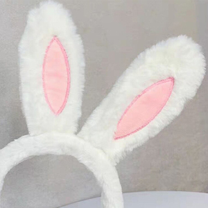 Cute Cartoon Rabbit Ears <strong>Headband</strong> Plush Bunny Ears <strong>Headband</strong> for Women Girls <strong>Easter</strong> Party Performance Photo Props - Product Image 6