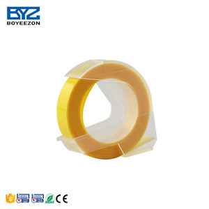 <span class=keywords><strong>Ruban</strong></span> d'étiquetage en relief 3D compatible <span class=keywords><strong>Dymo</strong></span>, blanc sur jaune, 6 mm x 3 m, en PET/ABS - Product Image 3