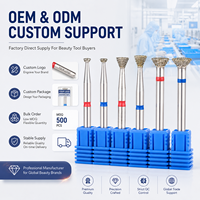 Yaqin UFO Shape Top Quality Russian Manicure Remove Callus Diamond Nail Drill Bits Professional Nail Drill Machine Accessories