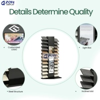 Présentoir vertical sur mesure pour carreaux, robuste et peu encombrant, pour dalles de pierre, marbre et quartz, idéal pour les salles d'exposition