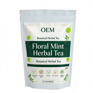 Bolsitas de Té de Hierbas con Menta Floral Personalizadas OEM ODM, Sin Cafeína, Fórmula de Apoyo Nutricional para el Bienestar Diario - Product Image 1