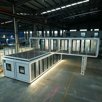Cabine de luxe en aluminium aéronautique, maisonnette moderne avec cuisine intégrée, conforme aux normes australiennes, studio modulaire