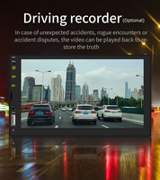 Autoradio Android BQCC 7 pouces double DIN, CarPlay sans fil OEM, écran HD, lecteur multimédia stéréo MP5, FM, USB, visionnage de films, caméra de recul