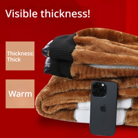 Preisgünstige Winter-Fleece-Hosen mit PU-Leder und Goldvelours-Futter, Winddicht und Wasserdicht, Arbeitskleidung für Arbeiter