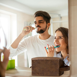 Borsa Organizer Personalizzata in Pelle PU per Articoli da Toeletta, Impermeabile, per Rasatura, Palestra, Viaggio e Bagno, per Uomo - Product Image 6