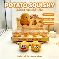 Jouet anti-stress souple en forme de pomme de terre, jouet sensoriel à presser mignon en forme de pomme de terre de dessin animé avec des visages amusants