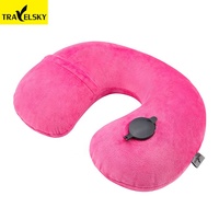 Oreiller de cou de voyage léger gonflable d'air lavable de confort d'EZ