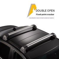 Boîte à bagages de toit et boîte de voyage Mercedes-Smart Car en alliage d'aluminium, barre transversale silencieuse, porte-bagages avec installation sans perçage