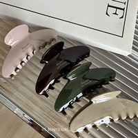 Barrette La France en Acétate Solide, Pinces à Cheveux 3 Couleurs Grande Taille Beige Marron Olive, Pinces à Cheveux Minimalistes Françaises