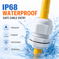 Presse-étoupe étanche IP68 en nylon PA66, filetage PG21 M25, connecteur de câble pour boîtier de jonction électrique