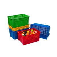 Caisse en plastique durable pour fruits et légumes, grande capacité, pour le transport et le stockage