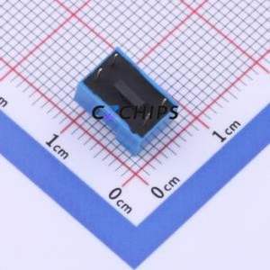 KH-BM2.54B-2P DIP Switch Through hole Component (THT) Switch 2 2.54mm Blue - Product Image 2