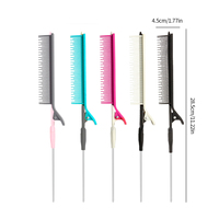 Coupe de cheveux Partition Peigne Clip détachable Brosse à cheveux Distribuer Peigne à queue pointue Peigne à queue de souris résistant aux hautes températures