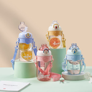Yiben, superventas, botella de agua de plástico colorida <span class=keywords><strong>para</strong></span> niños, tipo pajita, botella de agua <span class=keywords><strong>para</strong></span> niños de regreso a la escuela - Product Image 5
