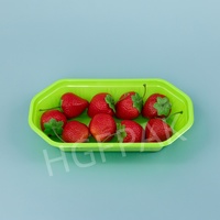 Wegwerp groene bootvormige PET RPET blister fruitbak van gerecycled plastic voor verse druiven
