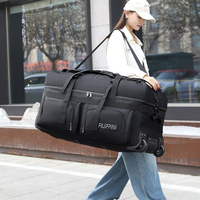 Sac de voyage à roulettes professionnel extra large, sac de voyage en nylon durable, sac de voyage à roulettes robuste avec roues, bagages surdimensionnés