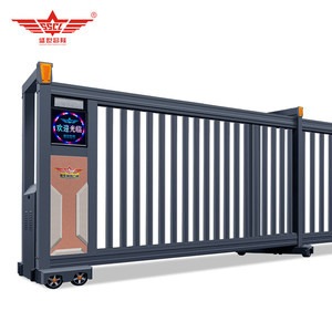 Cổng trượt điện hợp kim nhôm cho nhà máy căn hộ trường học ngoài trời có thể thu vào thêm phần dài tự động mở - Product Image 2