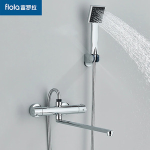Robinet de baignoire thermostatique Flola avec bec allongé de 28 cm et cartouche céramique - Product Image 2