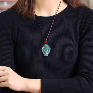 หยกธรรมชาติหยกน้ำเงินรูปจิ้งจอกจี้หยก UNISEX เครื่องประดับหยกสไตล์จีนดั้งเดิมของขวัญพร้อมใบรับรองการประเมินราคา DW77 - Product Image 4