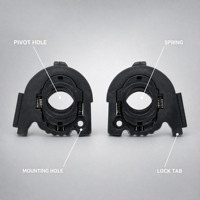 Plaque de base de remplacement pour mécanisme de visière de casque MT COSMO SV, paire avec vis, emballage en sac OPP