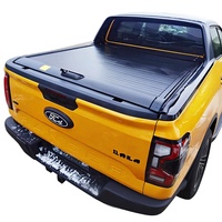 Couverture de benne de camionnette noire manuelle à enroulement pour Hilux Vigo Revo SR5