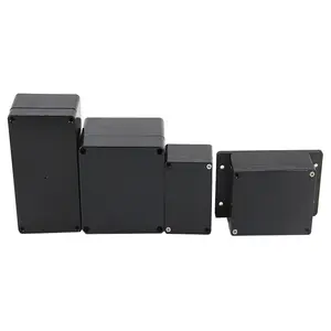 IP65 Black Waterproof ABS enclosure plastic black junction box with ear Wall Mounting