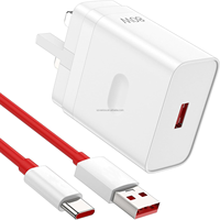 Chargeur Supervooc 80W pour Oneplus 13 12 12R 11 Pro, Chargeur Rapide USB 80W Prise UK avec Charge Warp/Dash pour Oneplus Nord 3 2T CE4