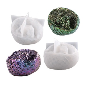 DM632 3D <span class=keywords><strong>Dragon</strong></span> Egg stampo in Silicone resina epossidica Shell Breaking Baby Dinosaur Mold per la decorazione domestica - Product Image 1