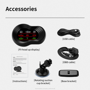<span class=keywords><strong>Amazon</strong></span> top vendedor escaner automotriz HUD gps obd escáner coche del coche eléctrico velocidad cabeza pantalla F9 - Product Image 6