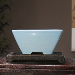 Maceta Cuadrada de Cerámica para Bonsái, Recipiente Cónico, Estilo Chino Clásico, Macetas de Escritorio - Product Image 3