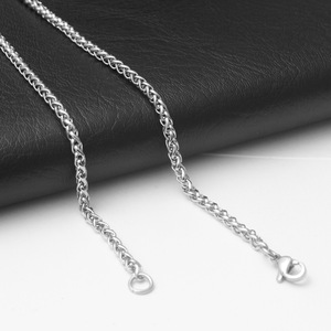 Collier unisexe en acier inoxydable avec <span class=keywords><strong>chaîne</strong></span> en bambou, accessoires de bijoux DIY, <span class=keywords><strong>chaîne</strong></span> de type quille européenne et américaine très vendue - Product Image 3