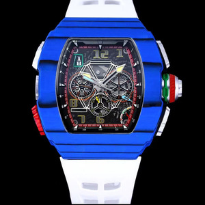 Montre sport pour homme de luxe haut de gamme avec cristal saphir, fibre de carbone TPT et caoutchouc, réservoir de marche à l'heure - Product Image 3