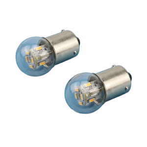 Lampadina LED Midcars G18 BA15S R5W 6-12V 8-30V Ampio Voltaggio, Luce Globo per Imbarcazioni Marine, Luci di Parcheggio, Retromarcia, Segnalazione, Bianco Caldo - Product Image 1